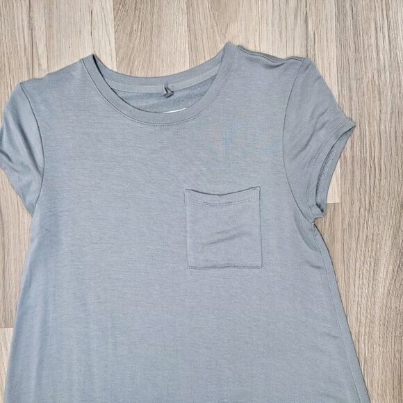 LOU & GREY Womens Blue Gray Solid Shirt Dress Size XS - Picture 3 of 9